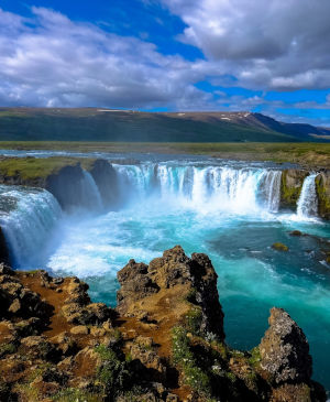 Swap puzzle “Iceland, Godafoss waterfall”